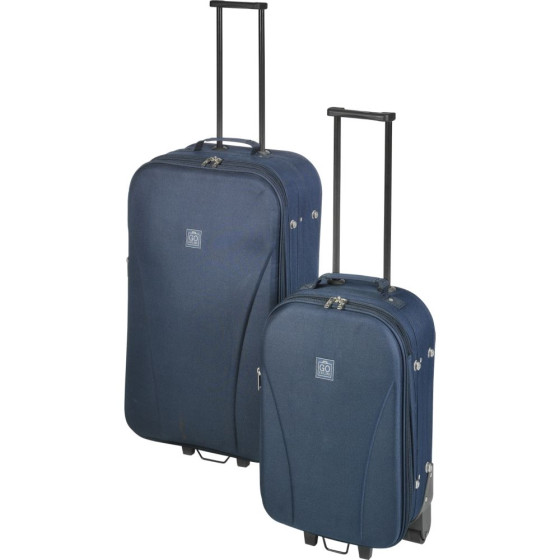 Go Explore 2 Piece Wheeled Luggage Set - Navy