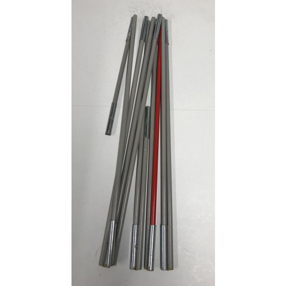 Grey With Red Section Pole For Trespass 5 Man Tunnel Tent - 2895718