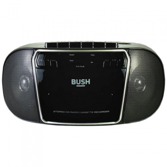 Bush KBB500 CD Radio Cassette Boombox - Black/Silver