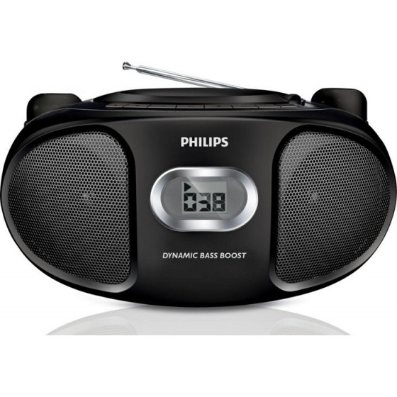 Philips AZ105B/05 Boombox with CD Player - Black