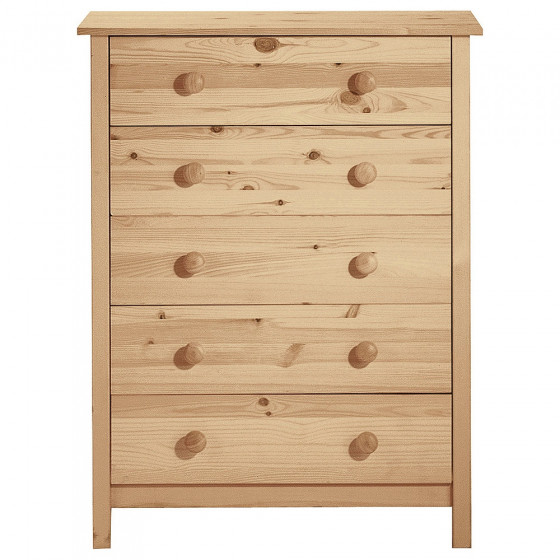 Scandinavia 5 Drawer Chest - Pine