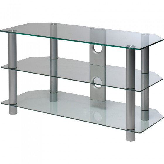 Clear Glass 42 Inch Rectangular TV Stand