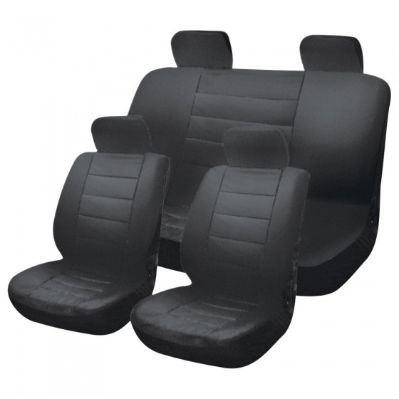 Leather Look Car Seat Covers - Black