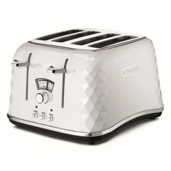 DeLonghi Brillante CTJ4003W 4-Slice Toaster - White