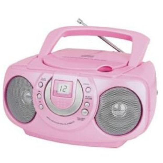 Bush Portable CD/MP3 Radio Boombox - Pink 