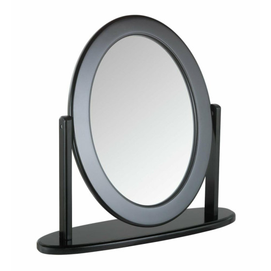 Home Oval Dressing Table Mirror - Black