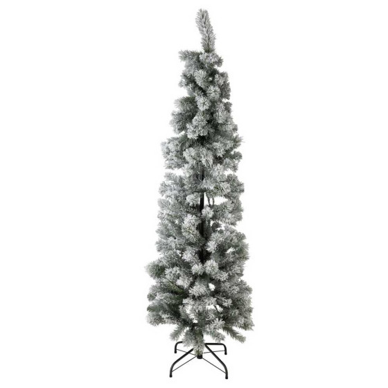 Home Slim 6ft Pop Up Snowy Artificial Christmas Tree - Green & White