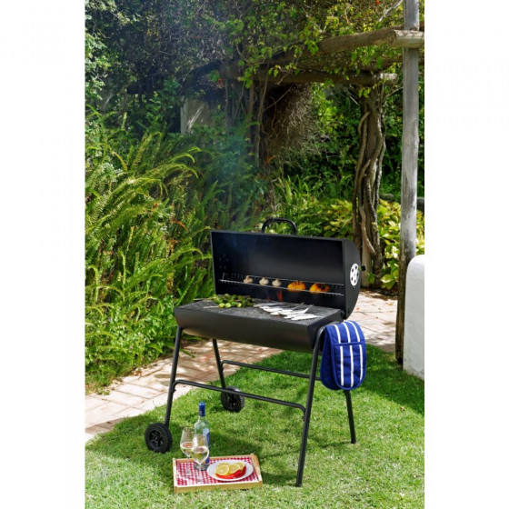 Oil Drum Charcoal BBQ with Cover