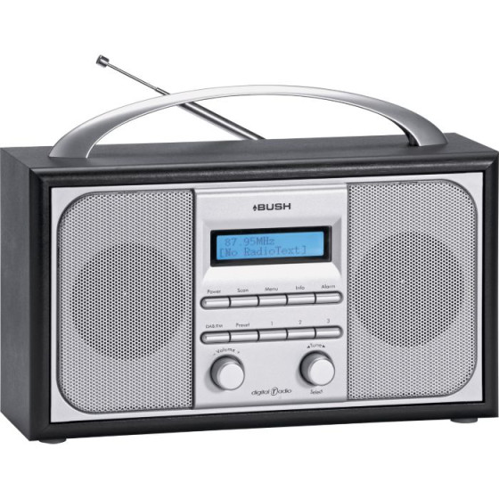 Bush Wooden DAB Radio - Black