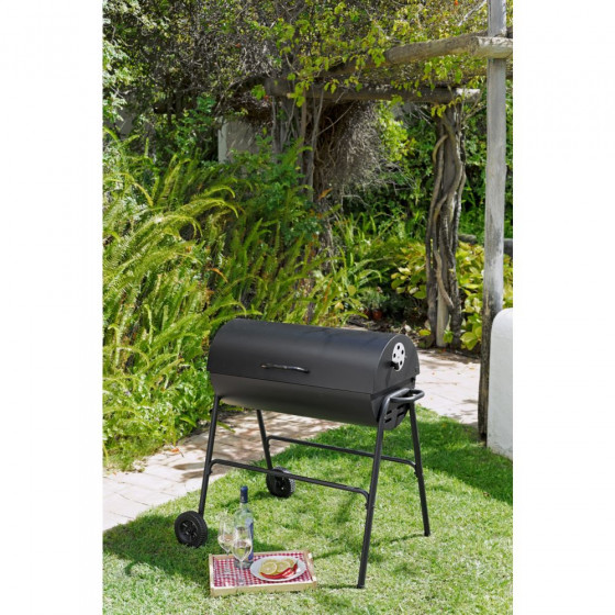 Oil Drum Charcoal BBQ with Cover