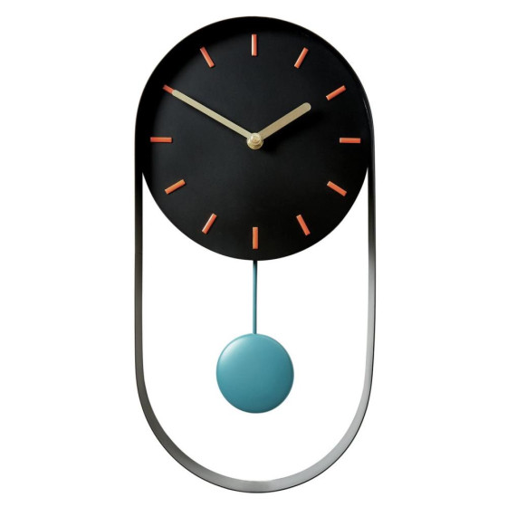 Habitat Metro Pendulum Wall Clock - Black