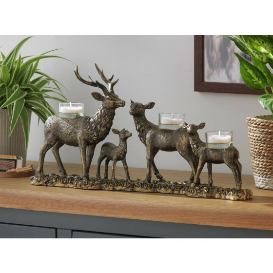Home 44cm Moorlands Stag Tealight Holder