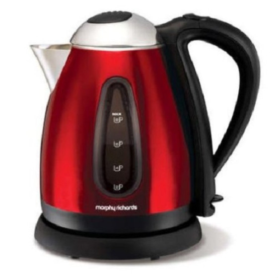 Morphy Richards Accents Stainless Steel Kettle Red - 1.6 Litre