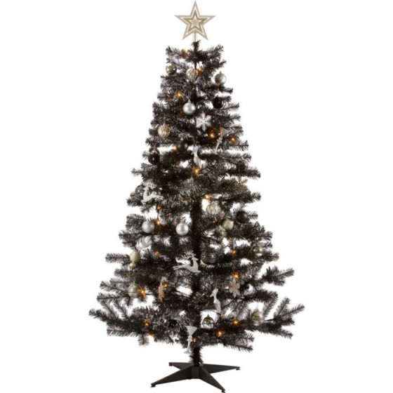 Black Ready to Dress Decadence Christmas Tree - 6ft (No lights)