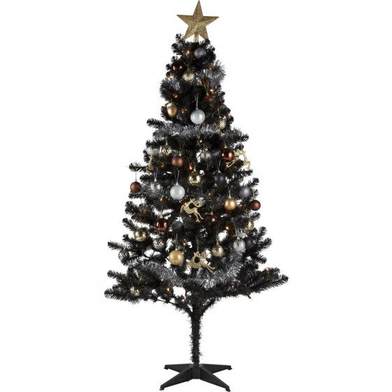 Ready to Dress Luxe Black Christmas Tree - 6ft