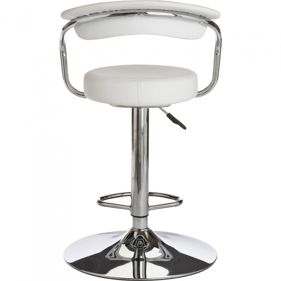 Executive White Gas Lift Bar Stool