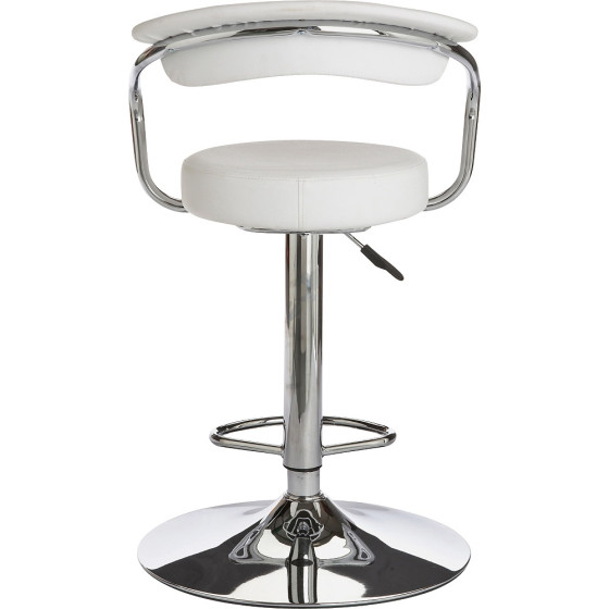 Home Executive Gas Lift Bar Stool - White