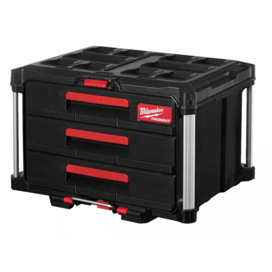 Milwaukee 4932472130 Packout 3 Drawer Tool Box - Black