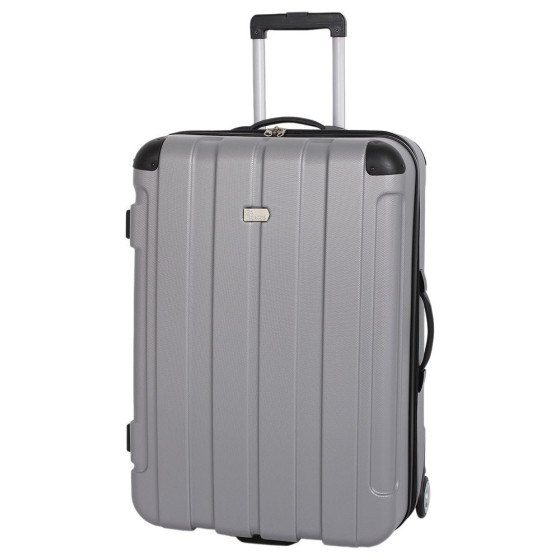 Go Explore Large 2 Wheel Suitcase - Silver