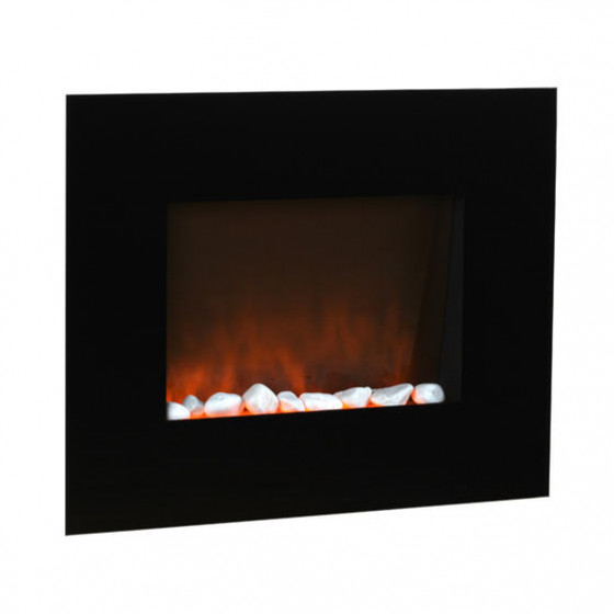Creswell Inspire Small Black Glass Wall Electric Fire