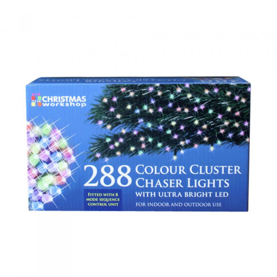 Christmas Workshop 288 Multifunction Cluster LED Chase Lights - Multicoloured