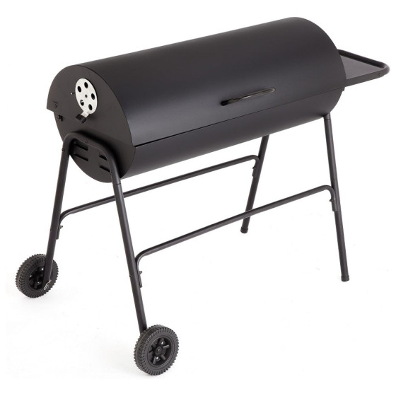 Home Extra Large Charcoal Oil Drum BBQ - Black