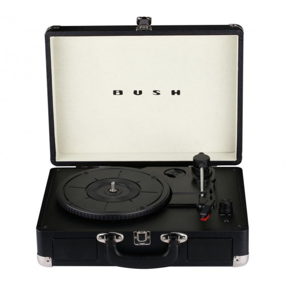 Bush Classic Retro Turntable Vinyl Record Player - Black (No Extra Stylus)