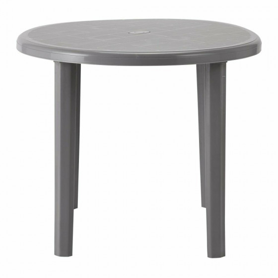 Home 4 Seater Round Garden Table - Light Grey