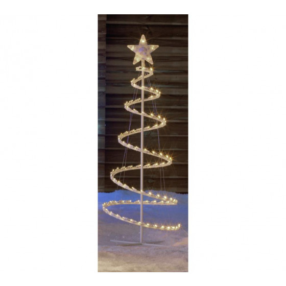 Home 3.5ft 100 LED Spiral Tree - White