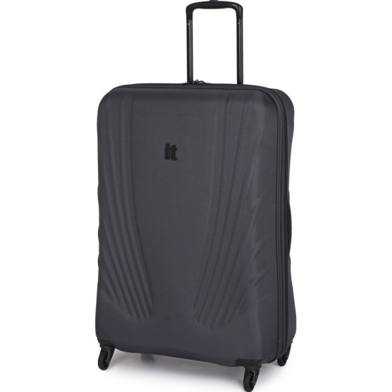 IT Luggage Frameless Large 4 Wheel Suitcase - Charcoal