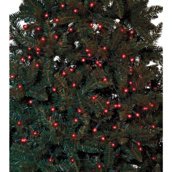 120 Static Christmas Tree Lights - Red Berry