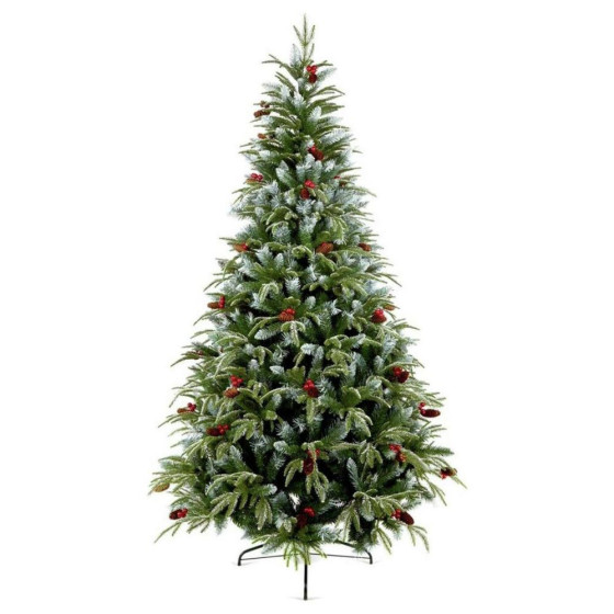 Premier Decorations 7ft New Jersey Spruce Berry & Cone Christmas Tree - Green