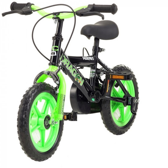 Pedal Pals 12 Inch Dragon Kids Bike (No Stabilisers)