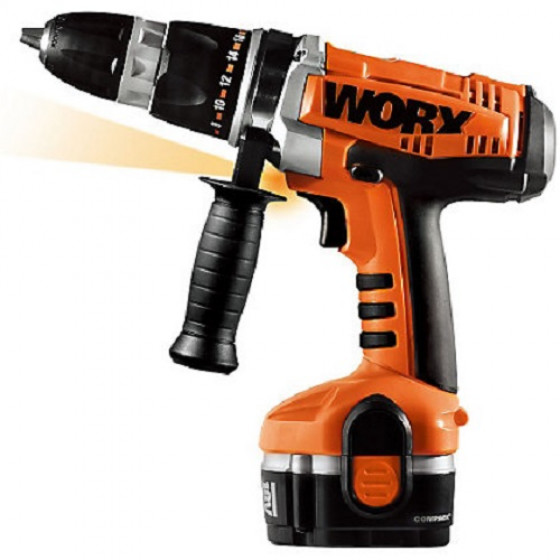 Worx WX369.3 18V Ni-Cad Cordless Hammer Drill - 2 Batteries