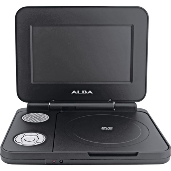 Alba 7 Inch TFT LCD Black Portable Widescreen DVD Player with Remote (APVS8372B)