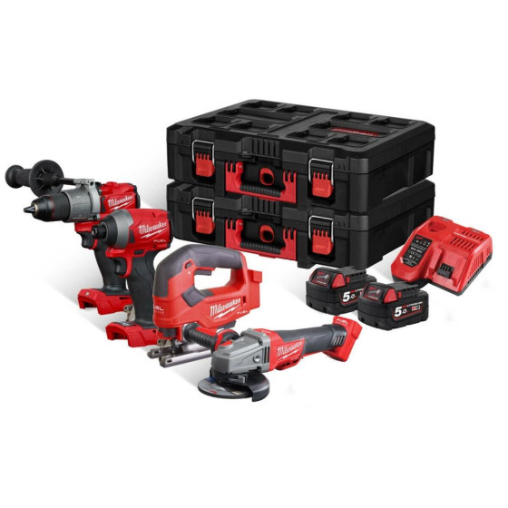 Milwaukee M18FPP4K2-502P 4pc 18v Tool Set