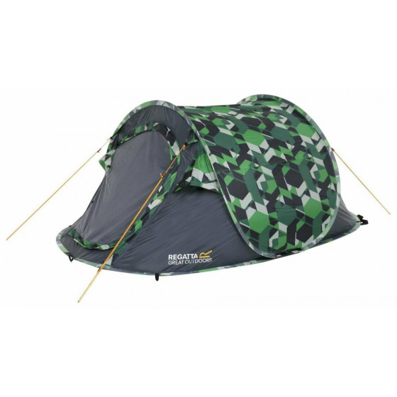 Regatta Malawi 2 Man 1 Room Pop Up Tunnel Camping Tent - Green