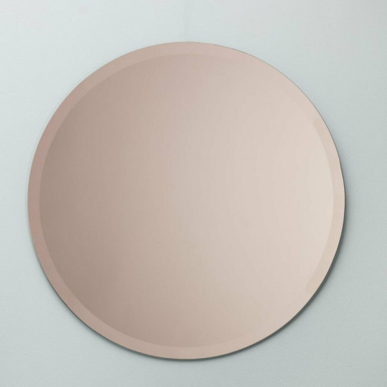 Home Round 55cm Wall Mountable Rose Gold Tinted Mirror