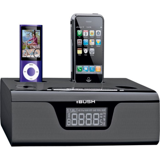 Bush DAB Dual iPod Speaker Dock - Black (Unit Only)