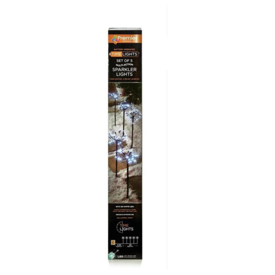 Premier 120 Multi Action Battery Powered LED Christmas Sparkler Lights