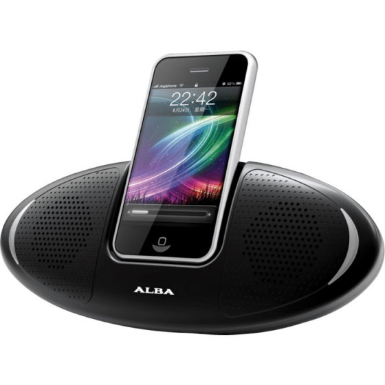 Alba Mini Portable Speaker Dock - Black