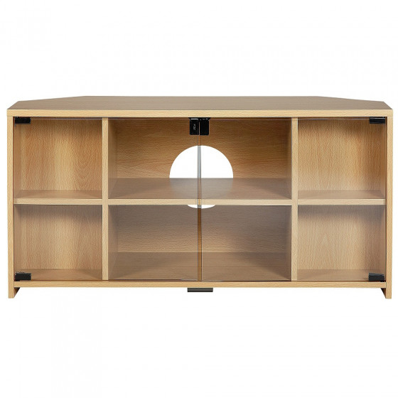 Chequer Corner TV Unit - Beech Effect