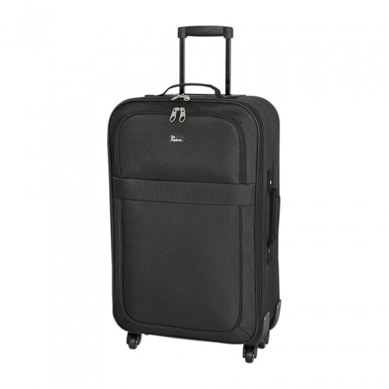 Go Explore Medium 4 Wheel Soft Suitcase - Black