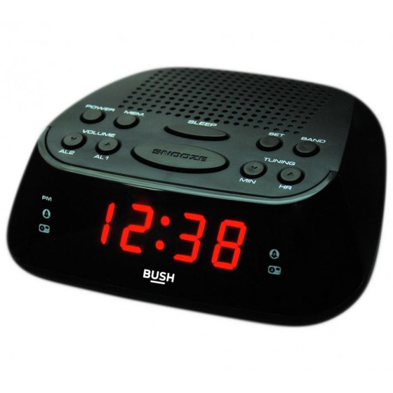 Bush Clock Radio - Black / Silver