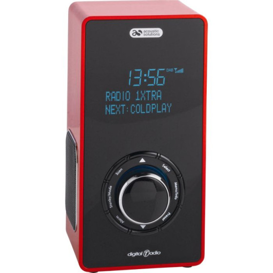 Acoustic Solutions Vertical DAB Radio - Red
