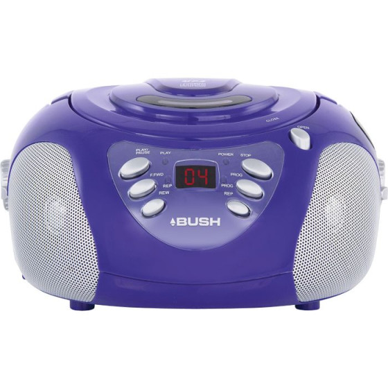 Bush Portable CD/MP3 Radio Player - Purple