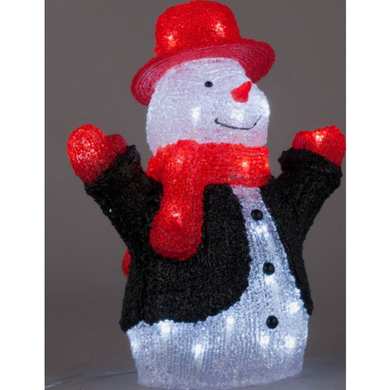 Light Up Crystal Snowman Christmas Decoration