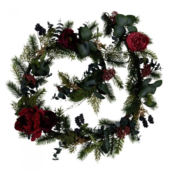 Home 1.8m Enchanted Christmas Faux Floral Garland