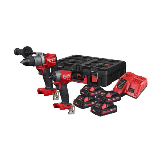 Milwaukee M18FPP2A2-304P 18v Combi Drill & Impact Driver