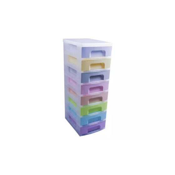 Really Useful 8 Drawer Plastic Drawers - Pastels